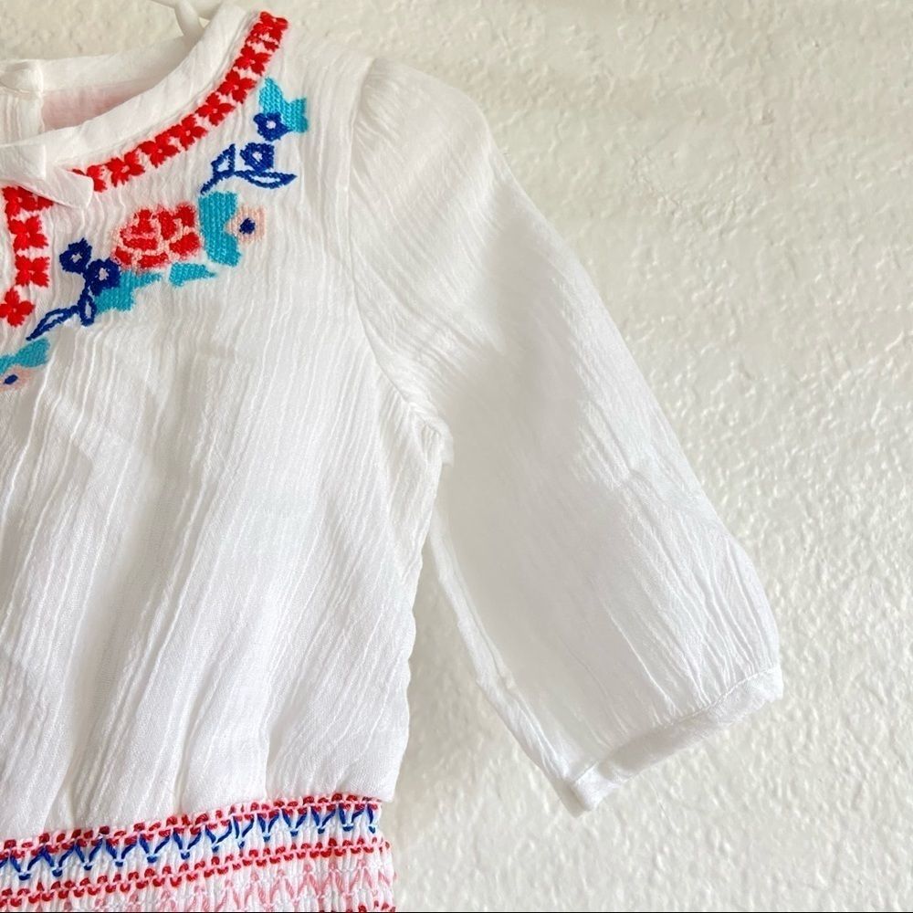 NWT Janie & Jack cotton gauze embroidered dress - Picture 4 of 11